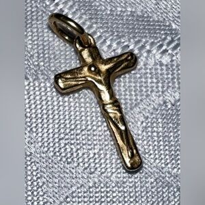 James Avery 14k Gold Small Chiseled Crucifix Charm NWOT